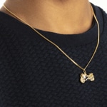 Pendant 750/18 K Two-tone Gold Motorcycle - 1556.07349/0005