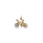 Pendentif or bicolore 750/18 ct, Vélo tout terrain