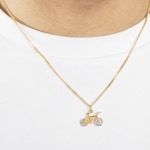 Pendant 750/18 K Two-tone Gold Mountainbike - 1556.07235/0004