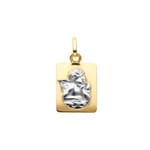 Anhänger 750/18 K Gelb-/Weissgold 12x14mm, Schutzengel