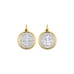 Anhänger 750/18 K Gelb-/Weissgold St. Benedikt - AY3081