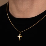 Pendant 750/18 K Yellow Gold Cross 13x17mm - 2876
