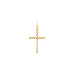 Pendant 750/18 K Yellow Gold Cross 14 x 21mm - P35.1
