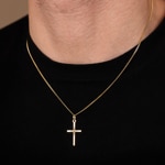 Pendant 750/18 K Yellow Gold Cross 14 x 21mm - P35.4