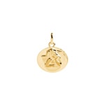 Pendant 750/18 K Yellow Gold 15 x 13mm, Guardian Angel