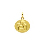 Pendant 750/18 K Yellow Gold 15x13mm, Guardian Angel