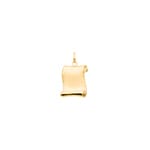 Pendentif or jaune 750/18 ct 16x15mm, Parchemin