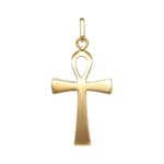 Anhänger 750/18 K Gelbgold 17x28mm, Anch-Kreuz