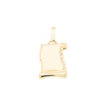 Anhänger 750/18 K Gelbgold 18x23mm, Schriftrolle