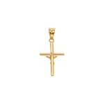 Pendant 750/18 K Yellow Gold Cross with Jesus 26 x 16mm - AKH322GG
