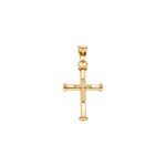 Pendant 750/18 K Yellow Gold Cross 27 x 17mm - AKH315GG