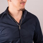 Pendant 750/18 K Yellow Gold Cross 27 x 17mm - AKH315GG