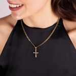 Pendant 750/18 K Yellow Gold Cross 27 x 17mm - AKH315GG