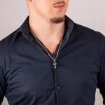 Pendant 750/18 K Yellow Gold 28 x 16mm, Cross with Jesus - AKH0093GG