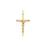 Anhänger 750/18 K Gelbgold 33 x 20mm, Kreuz mit Jesus