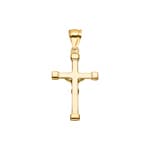 Pendant 750/18 K Yellow Gold Cross with Jesus 36 x 22mm - AKH0065GG
