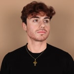 Anhänger 750/18 K Gelbgold 37 x 24mm, Kreuz mit Jesus - AKH0040GG