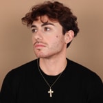 Anhänger 750/18 K Gelbgold 37 x 24mm, Kreuz mit Jesus - A19GG