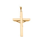 Pendentif or jaune 750/18 ct 45 x 28mm, Croix avec Jésus - TH3252GG