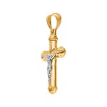 Anhänger 750/18 K Gelbgold Kreuz mit Jesus 46 x 28mm - AKH299GG