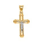 Anhänger 750/18 K Gelbgold Kreuz mit Jesus 46 x 28mm - AKH299GG