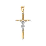 Anhänger 750/18 K Gelbgold Kreuz mit Jesus 48 x 24mm - AKH0031GG