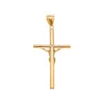 Anhänger 750/18 K Gelbgold Kreuz mit Jesus 50 x 27mm - AKH0032GG