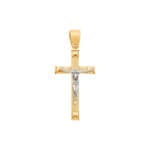 Anhänger 750/18 K Gelbgold Kreuz mit Jesus 59 x 27 mm - AN-1624-GG