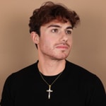 Anhänger 750/18 K Gelbgold Kreuz mit Jesus 59 x 27 mm - AN-1624-GG