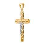 Pendentif or jaune 750/18 ct 69 x 43mm, Croix avec Jésus - AKH0051GG