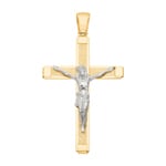 Pendentif or jaune 750/18 ct 74 x 42mm, Croix avec Jésus - AN-1654-GG