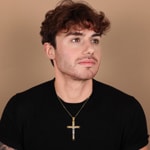 Pendentif or jaune 750/18 ct 74 x 42mm, Croix avec Jésus - AN-1654-GG