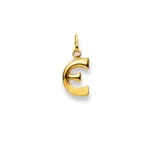 Pendentif or jaune 750/18 ct, Lettre E