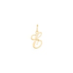 Pendentif or jaune 750/18 ct, Lettre E