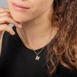 Pendant 750/18 K Yellow Gold, Letter H - 2950.1H