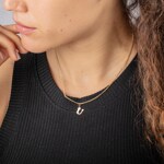 Pendant 750/18 K Yellow Gold, Letter U - 2950.1U