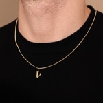 Pendant 750/18 K Yellow Gold Letter V - 2950.1V