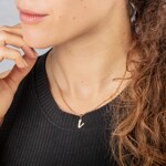 Pendant 750/18 K Yellow Gold Letter V - 2950.1V