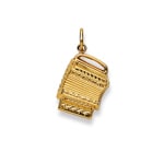 Anhänger 750/18 K Gelbgold, Handorgel