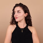 Pendentif or jaune 750/18 ct, Croix - AKR1029