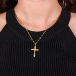 Pendentif or jaune 750/18 ct, Croix - AKR1029