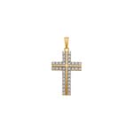 Anhänger 750/18 K Gelbgold Kreuz mit Zirkonia - PP0096-03