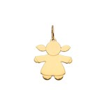 Pendentif or jaune 750/18 ct, Fille