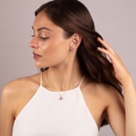 Anhänger 750/18 K Gelbgold mit Amethyst Kissen und Diamanten 0.06 ct H/si - AN-47243-AME-GG