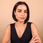 Anhänger 750/18 K Gelbgold mit Amethyst rund und Diamanten 0.05 ct H/si - AN-54203-AME-GG