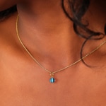 Pendant 750/18 K Yellow Gold with Blue Topaz - 679101TOG
