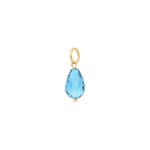 Pendentif or jaune 750/18 ct avec topaze bleue - 679141TOG