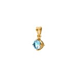 Pendentif or jaune 750/18 ct avec topaze bleue ronde - 13609