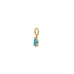 Pendentif or jaune 750/18 ct avec topaze bleue poire 6 x 4mm - 8192.2T