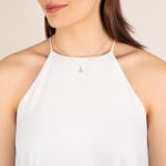 Pendentif or jaune 750/18 ct avec topaze bleue et zircone - 188751TO